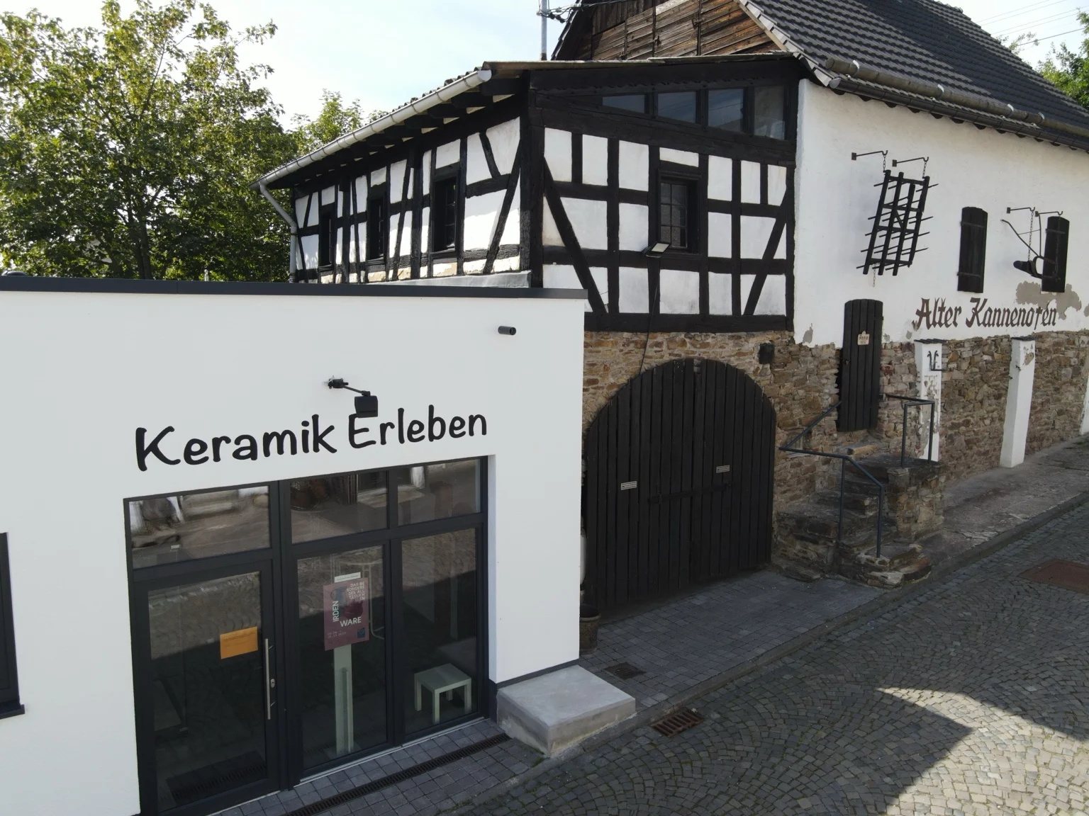 Drohnenaufnahme des Museumsensembles von Bernd Hammer – keine aktuelle Baustellenaufnahme